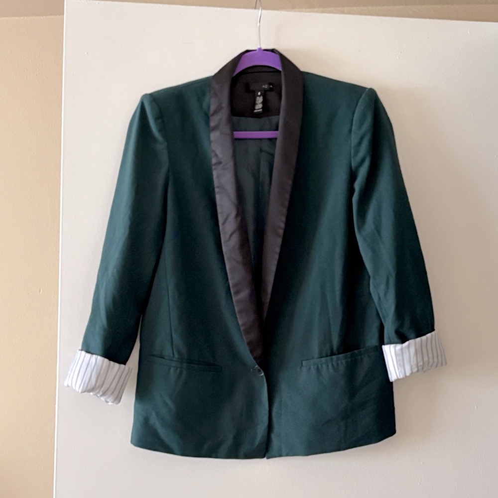 Ladies Forrest Green Tuxedo Jacket